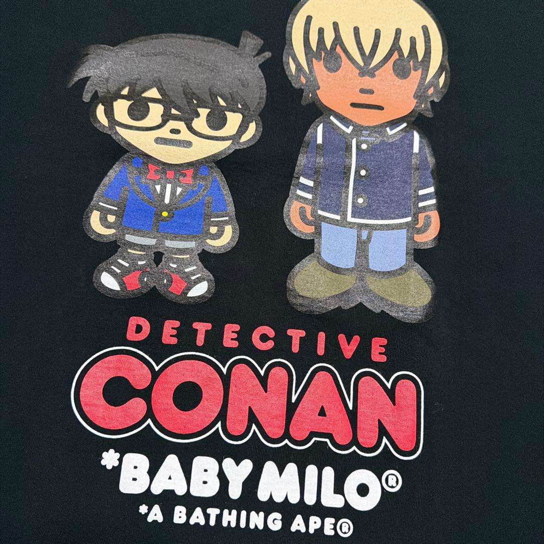 APE BAPE 名探偵コナン　アムロ　tシャツ BABY MILO M 黒