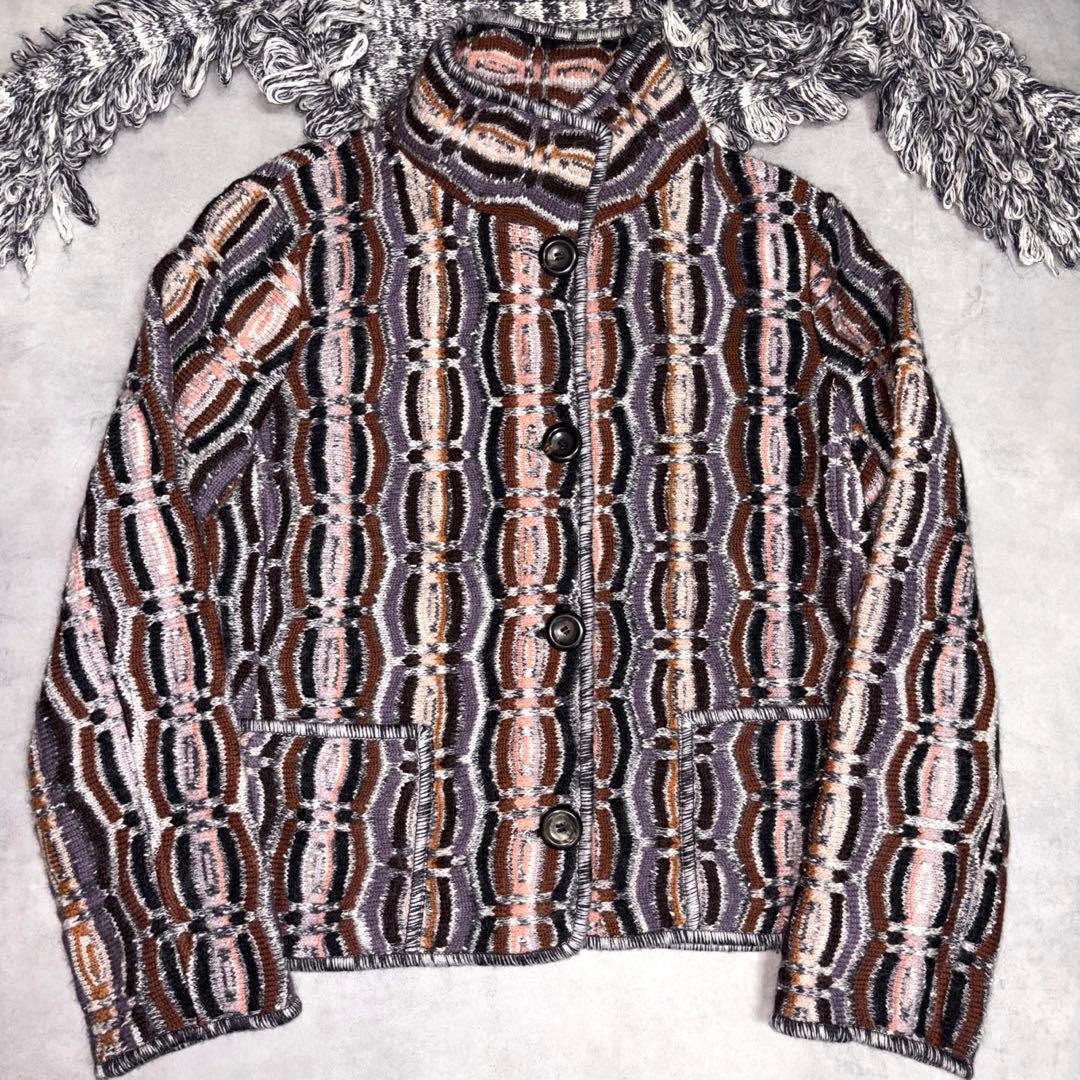 【美品】MISSONI ミッソーニ ニットジャケットカーディガンマルチカラー