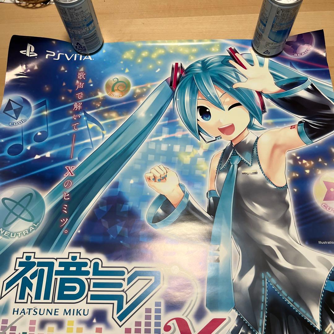 PSVITA 初音ミク　プロジェクト　ディーヴァX 非売品ゲームポスター