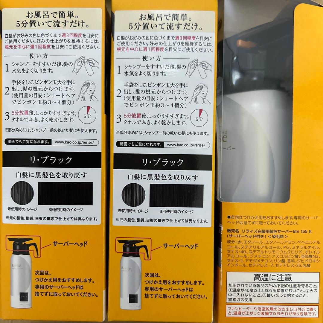 【新品未開封】花王 ブローネ リライズ ナチュラ リ ブラック 本体詰替　3本