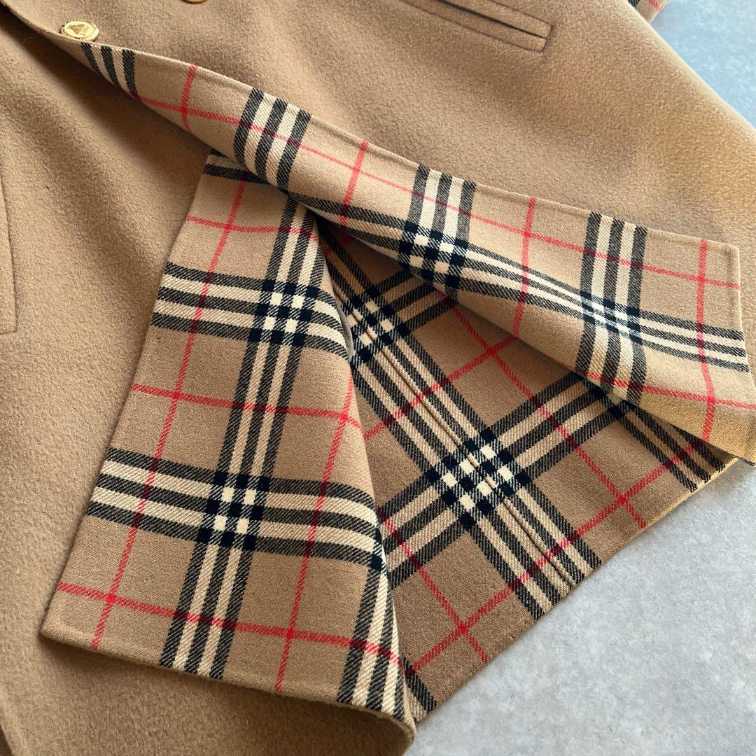 Burberrys カシミヤ混 ダブルフェイス ロングコート 9号 金ボタン