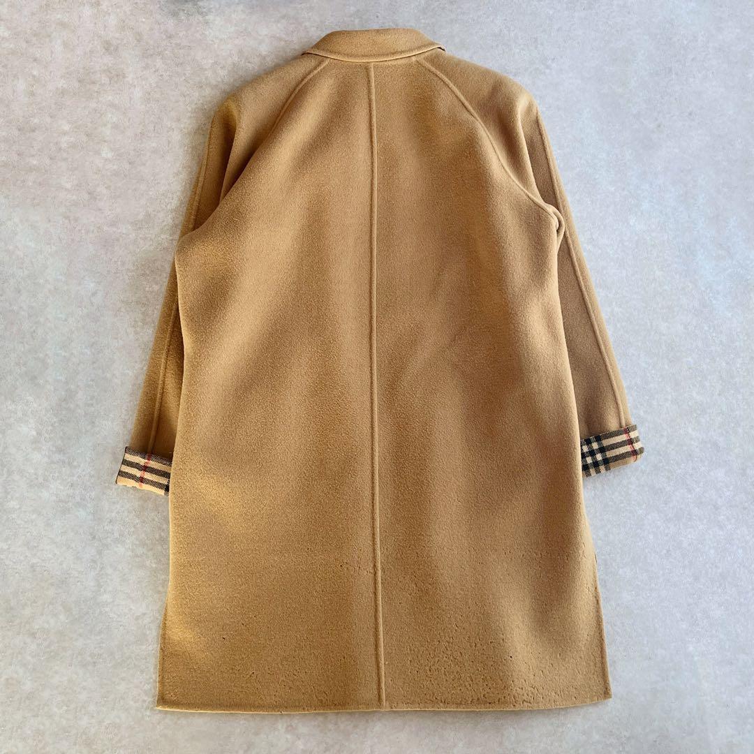 Burberrys カシミヤ混 ダブルフェイス ロングコート 9号 金ボタン