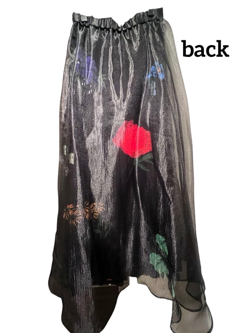 専用Ameri AMANDA SHEER PLEATS SKIRT ブラック M