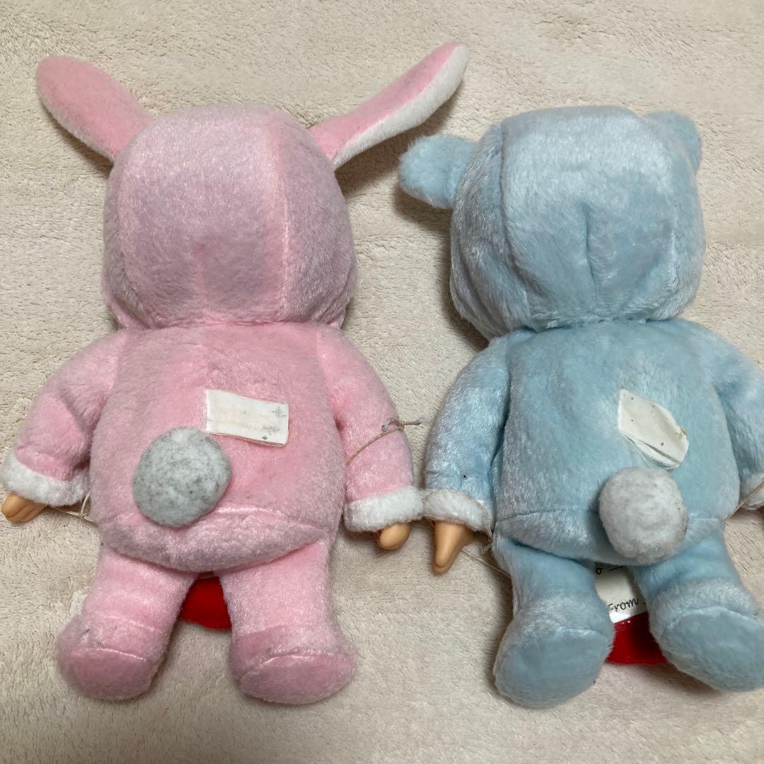 【値下げ】メッセージモンチッチペア　くま＆うさぎ