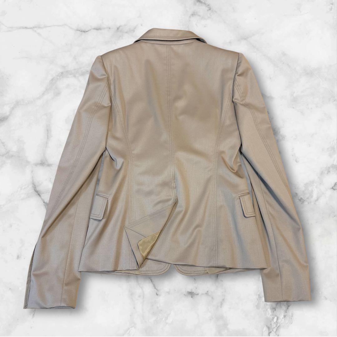 【高級感】GUCCI☆テーラードジャケット☆肩パッド☆ベージュ☆40☆フォーマル