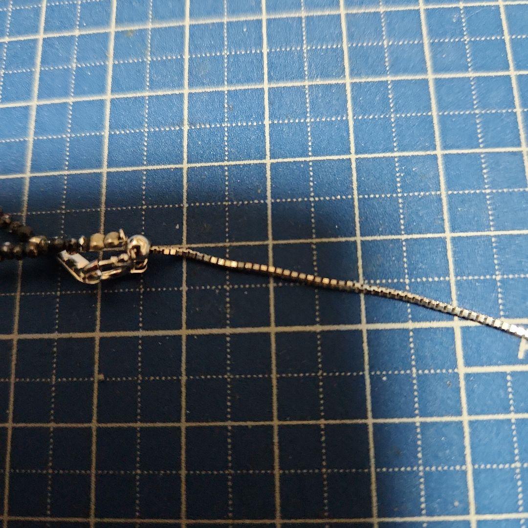 k18WG ブラックダイヤモンドネックレス 20ct 45cm