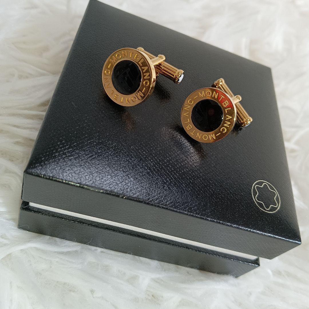 MONTBLANC　モンブラン ゴールド ブラック カフス カフリンクス 入社式