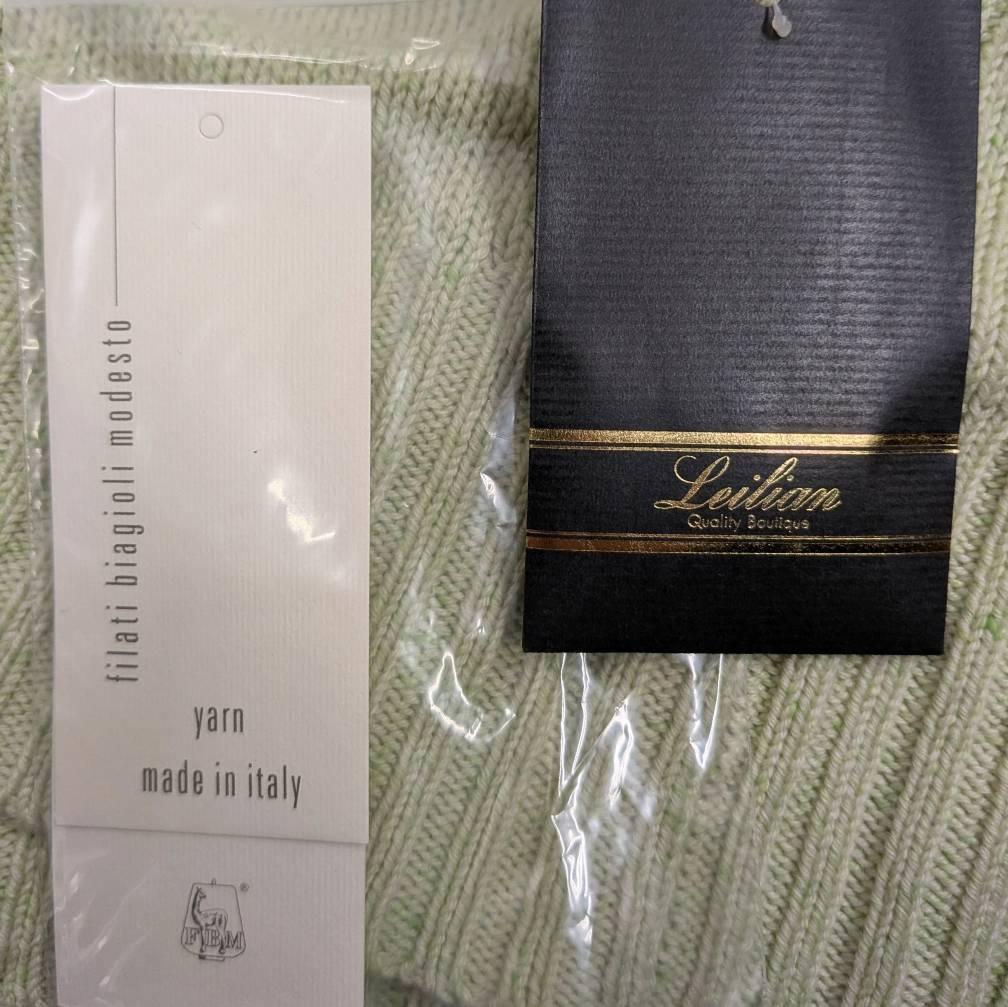 【未使用】Leilian レリアン カシミヤ混 シルク カーディガン 11号