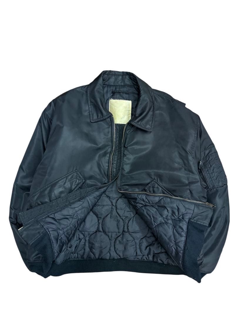 80s 90s CWU-45 フライトジャケット ブラック 民間品 リバーシブル