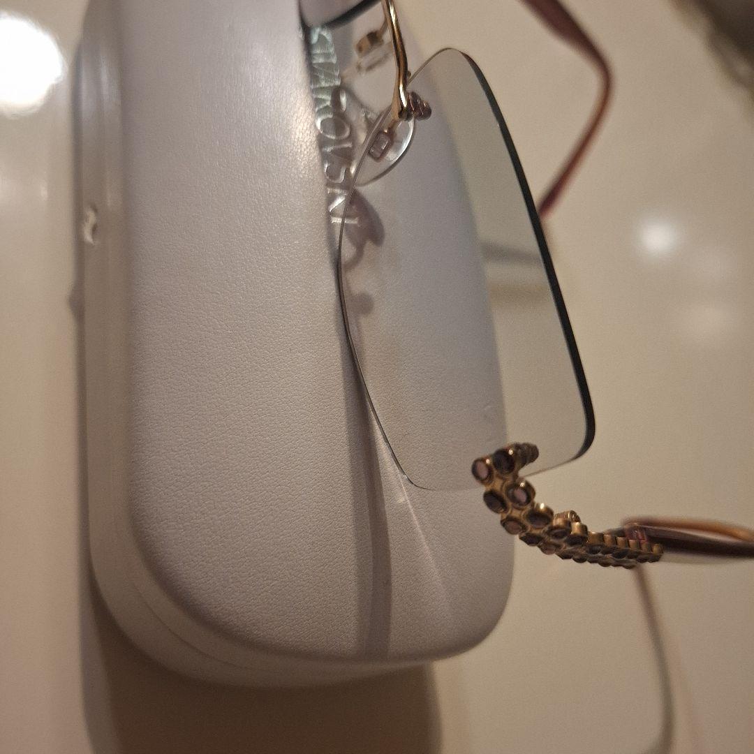 Swarovski SWA-130 ゴールドフレーム　リムレスサングラス