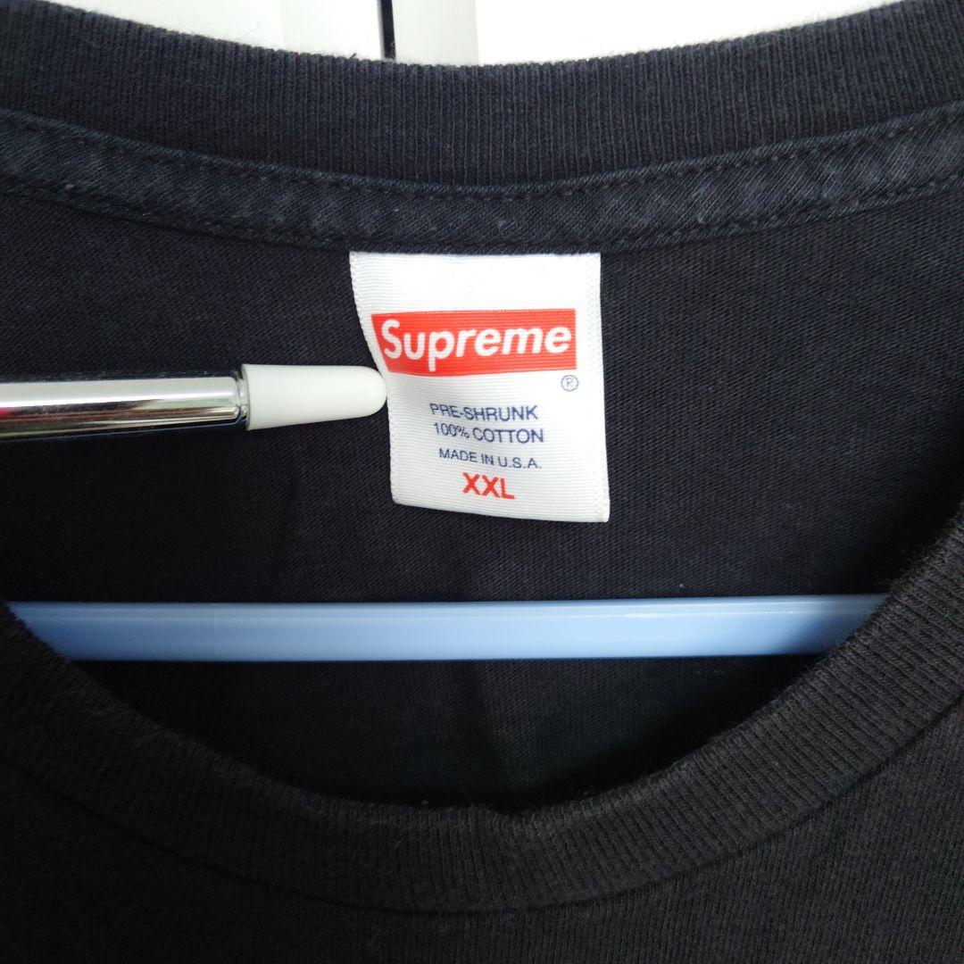 Supreme 黒 Tシャツ XXL