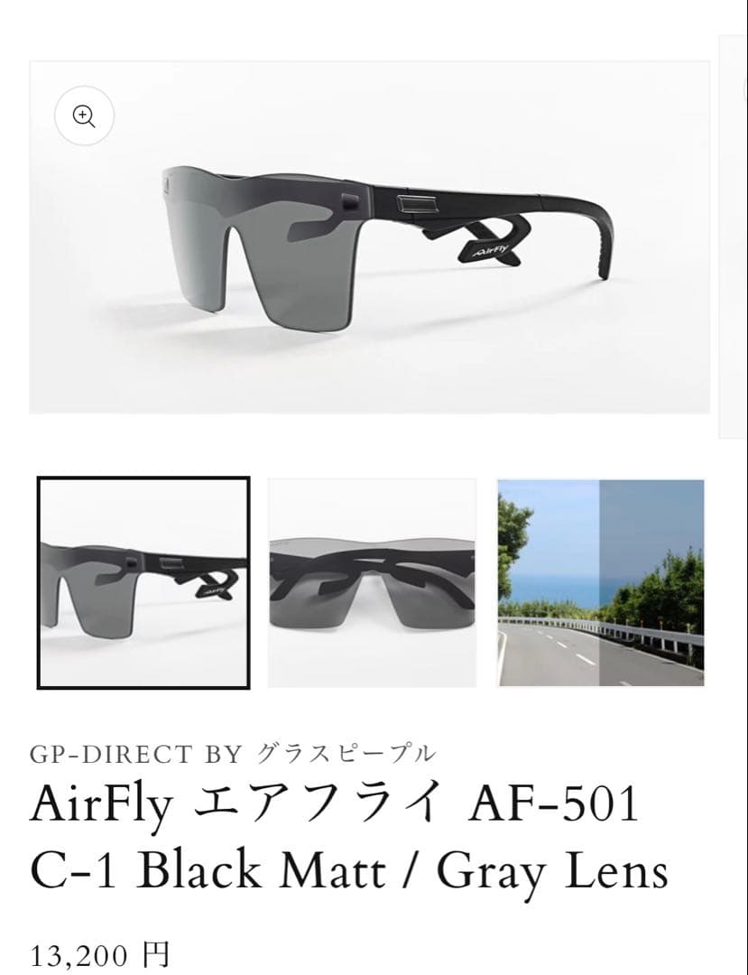 エアフライ AF-501 C-1 Black Matt / Gray Lens