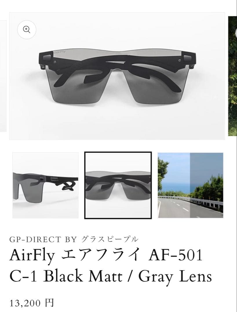 エアフライ AF-501 C-1 Black Matt / Gray Lens