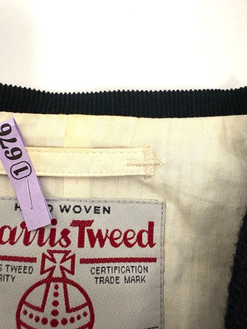 専用BEAMS+ × Harris Tweed ハリスツィード ベスト ネイビー