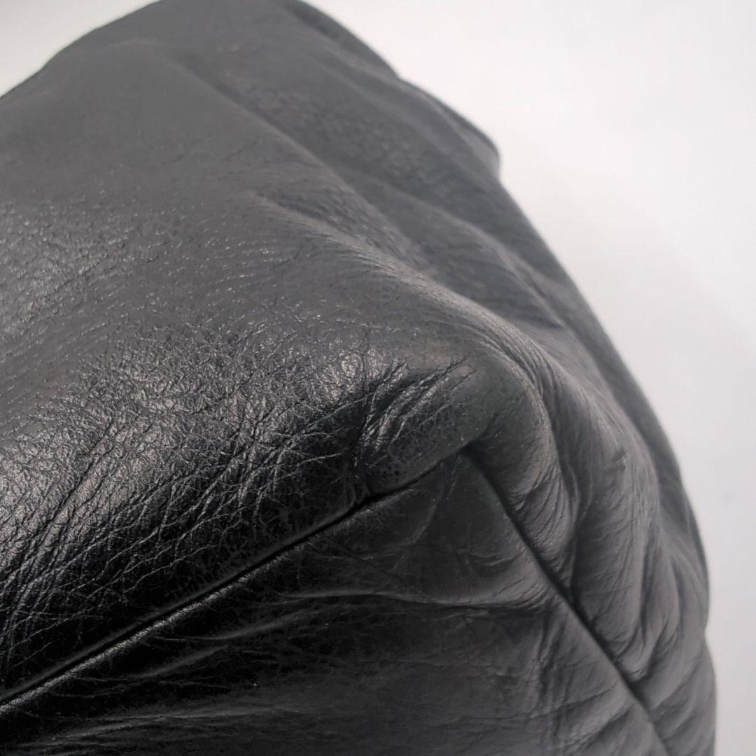 美品 Jas-M.B. レザー ボストンバッグ ショルダー 2way 本革 黒