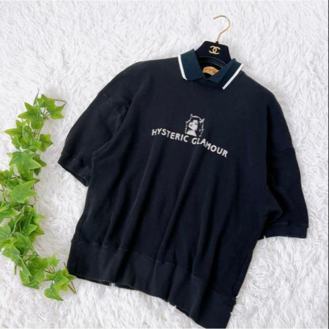 【Fサイズ】HYSTERIC GLAMOUR ヒスガール ワッフル襟付き ポロ