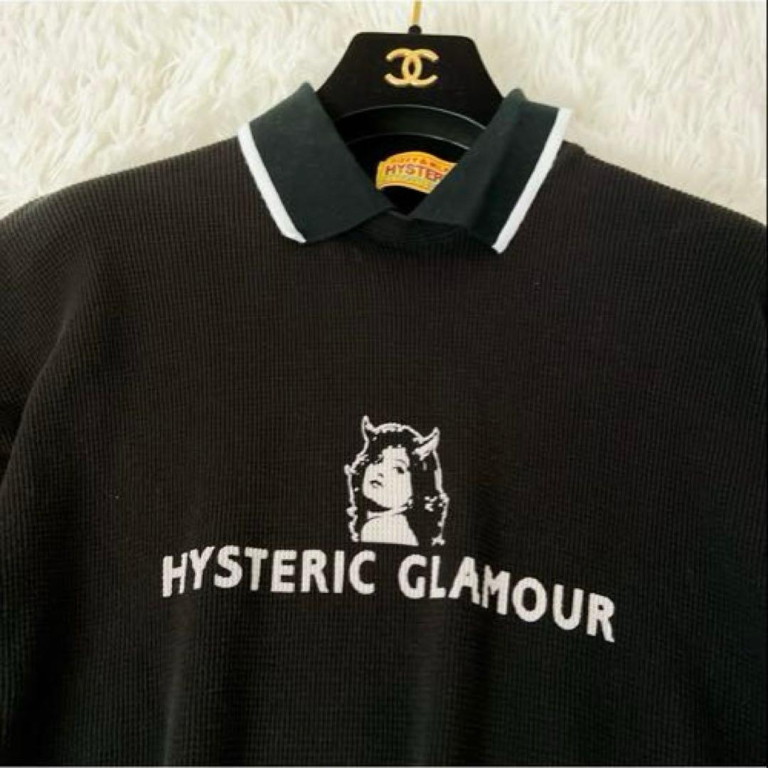 【Fサイズ】HYSTERIC GLAMOUR ヒスガール ワッフル襟付き ポロ