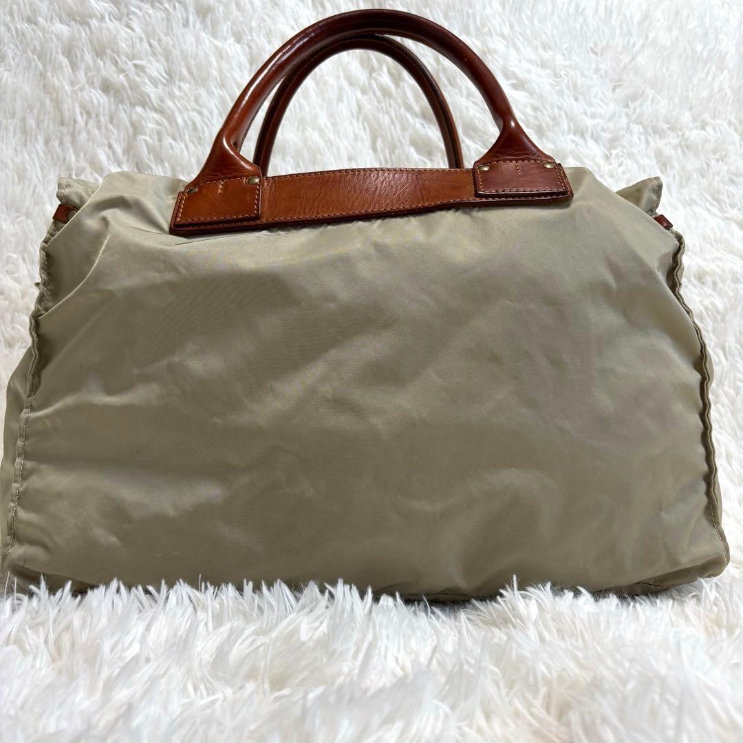 美品★Felisi 2way ボストンバッグ P4 ショルダー ベージュ　大容量