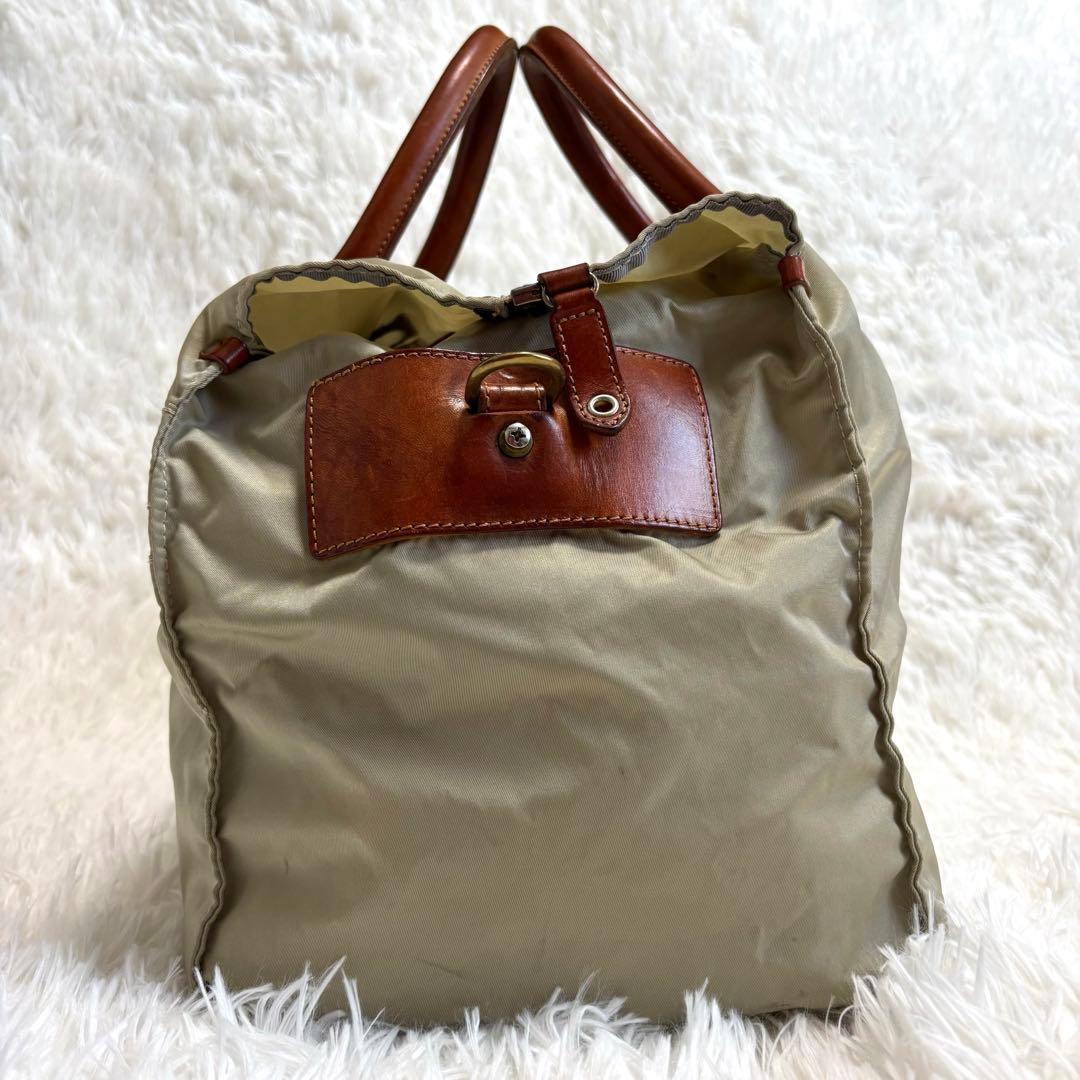 美品★Felisi 2way ボストンバッグ P4 ショルダー ベージュ　大容量
