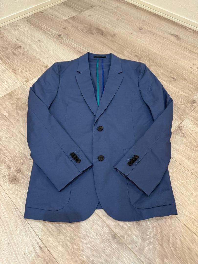 【美品】ポールスミス PaulSmith テーラードジャケット ネイビーブルー
