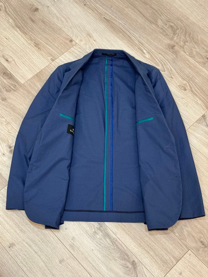 【美品】ポールスミス PaulSmith テーラードジャケット ネイビーブルー
