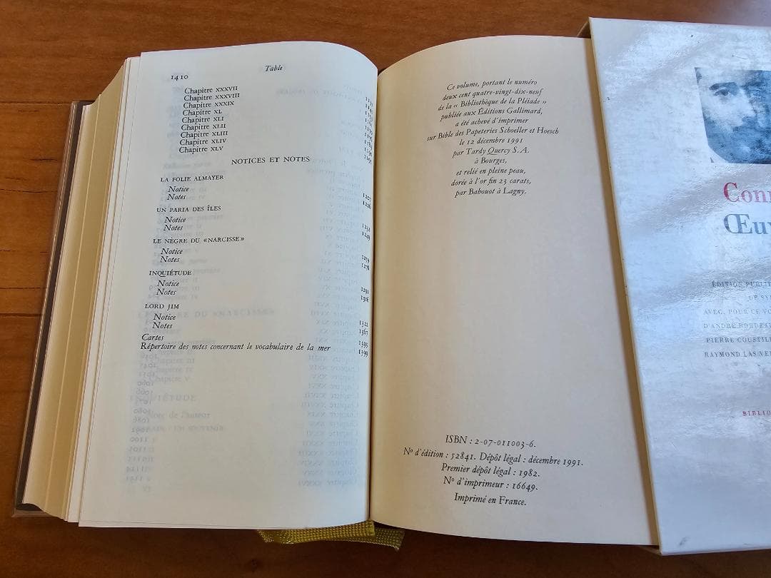 仏語洋書　コンラッド作品集１　プレイヤード叢書