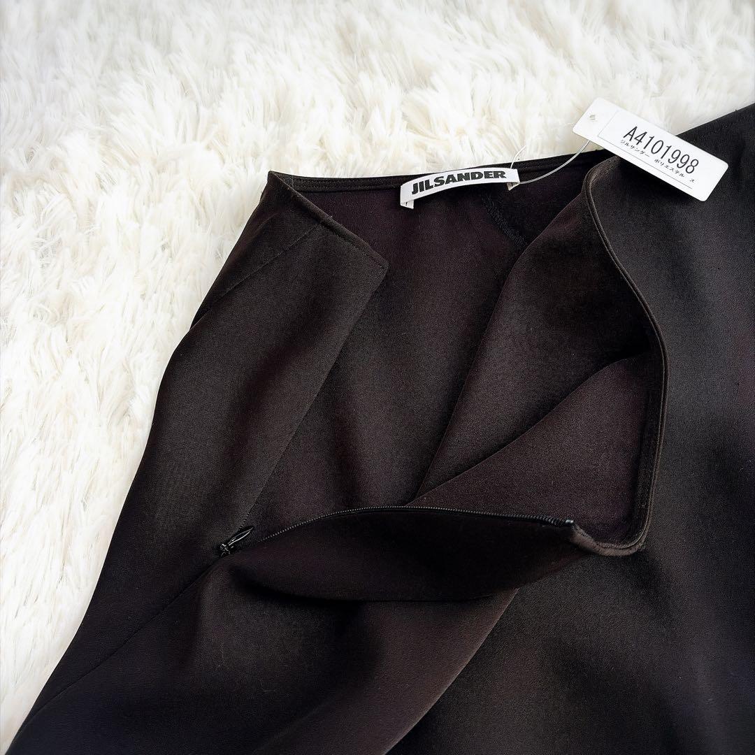 JIL SANDER タグ付 未使用 黒フレアスカート 34