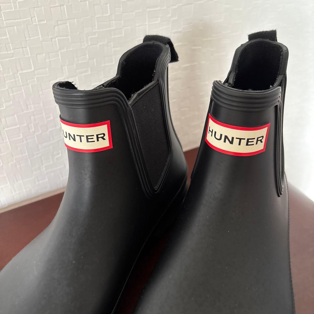 HUNTER ブラック ショートレインブーツ　UK5
