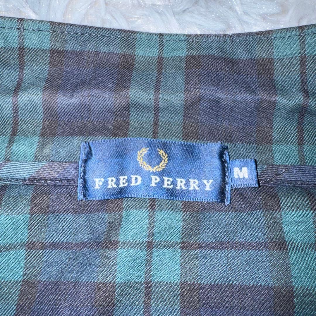 FRED PERRYフレッドペリー タータンチェック トラックジャケット 金刺繍