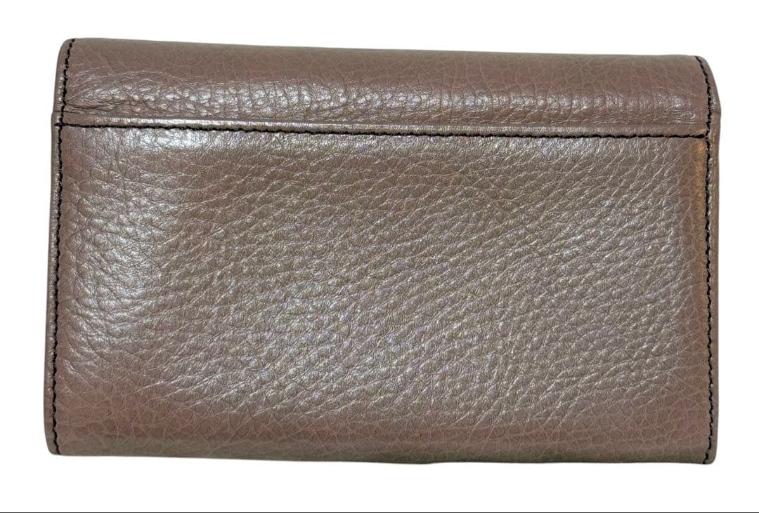 極美品☆HIROFU 二つ折り財布　レザー　パープル系