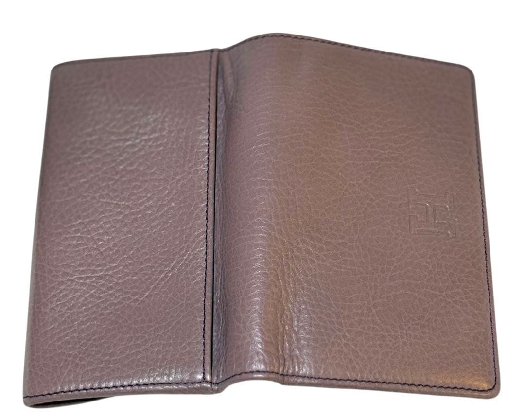 極美品☆HIROFU 二つ折り財布　レザー　パープル系