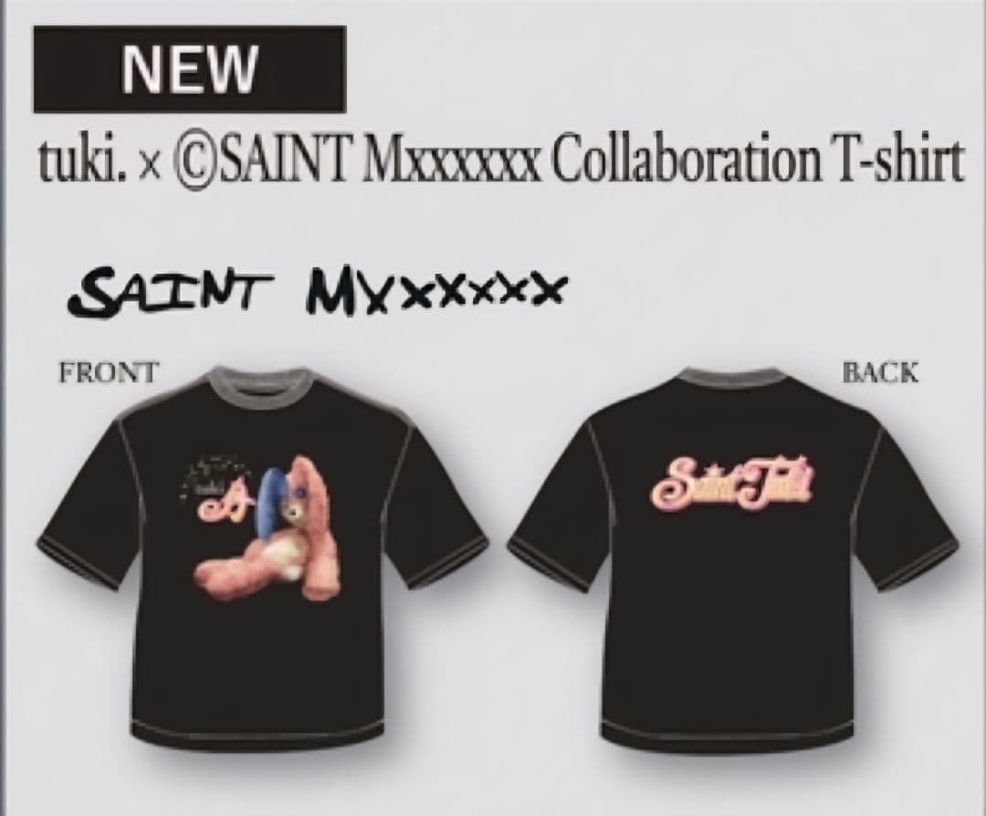 tuki.×SAINT Mxxxxxx collaboration Tシャツ