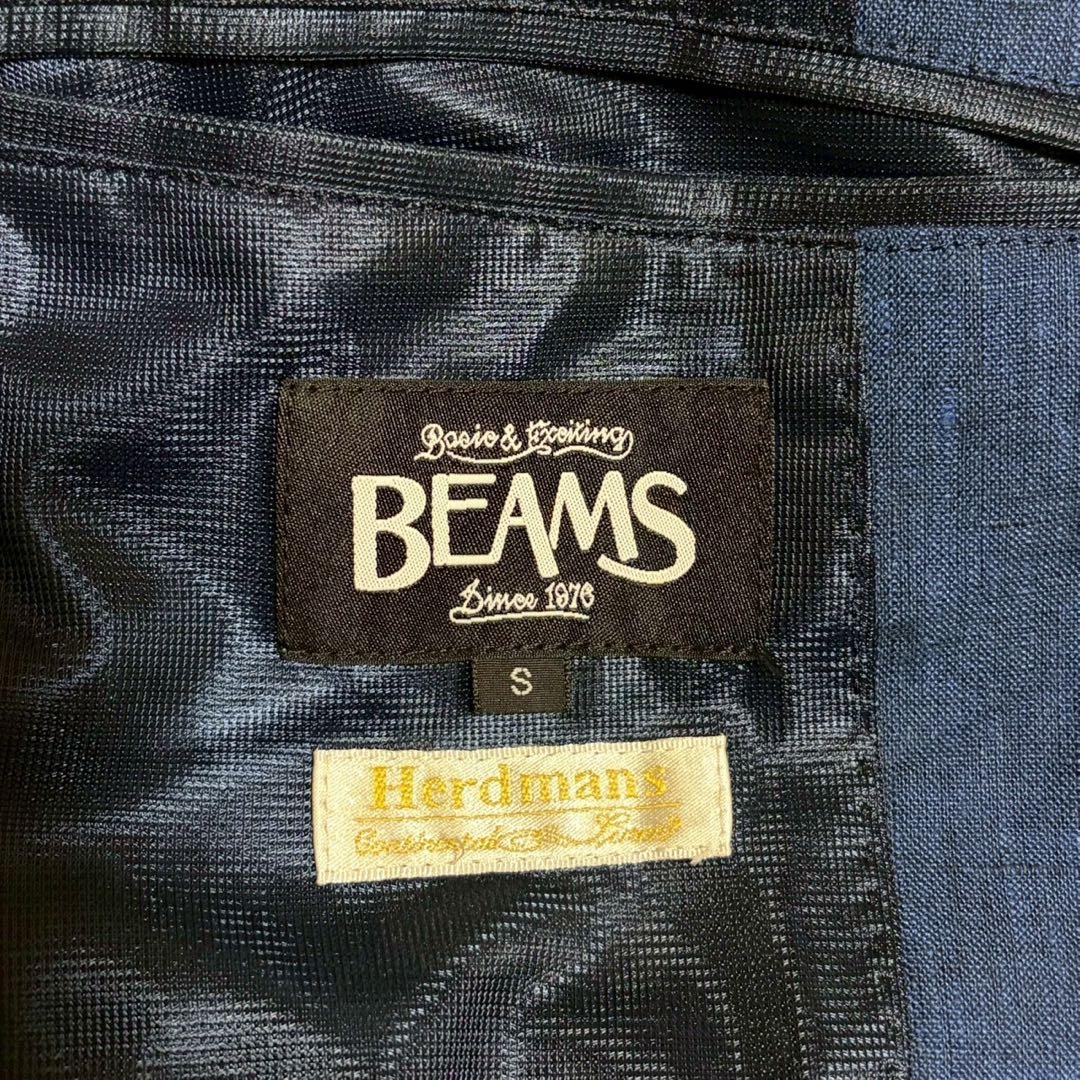 【美品】BEAMS ビームス テーラードジャケット リネン Sサイズ アンコン