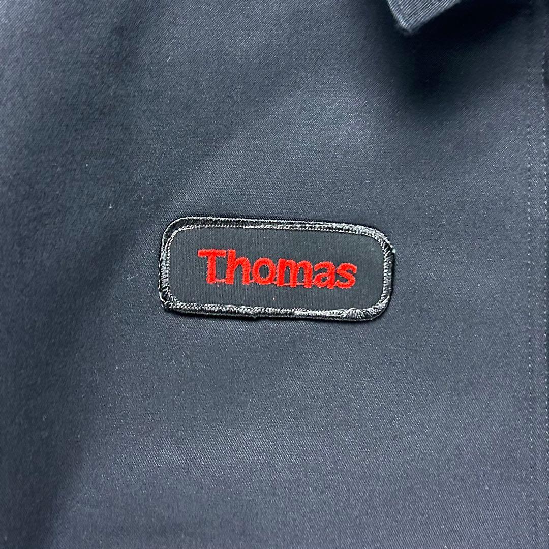 ユニウェア 90s 刺繍企業ロゴ ワークジャケット ブラック L 6441