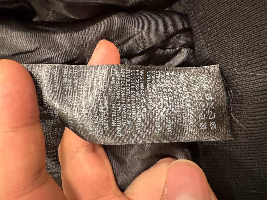 BALENCIAGA PARIS ブルゾン ボンバージャケット 黒 刺繍ロゴ S
