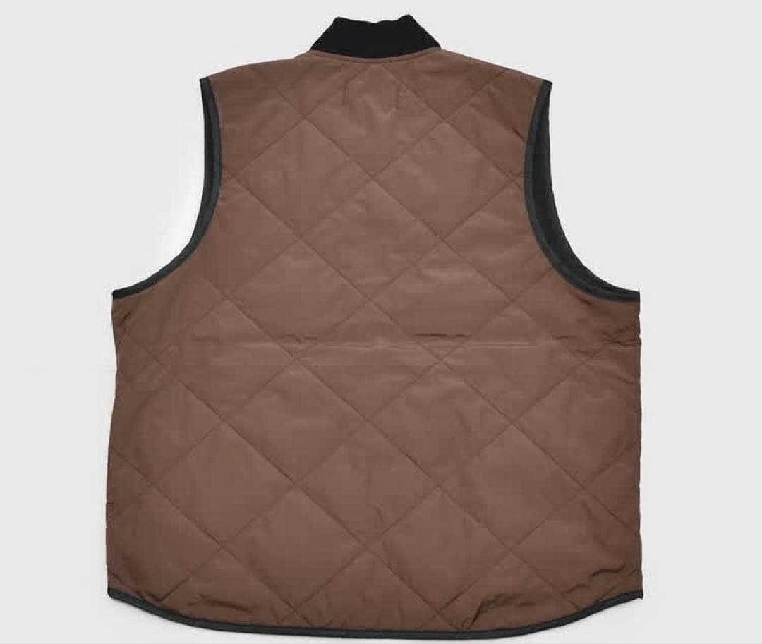 Siesta store QUILTED NYLON VEST/Lブラウン