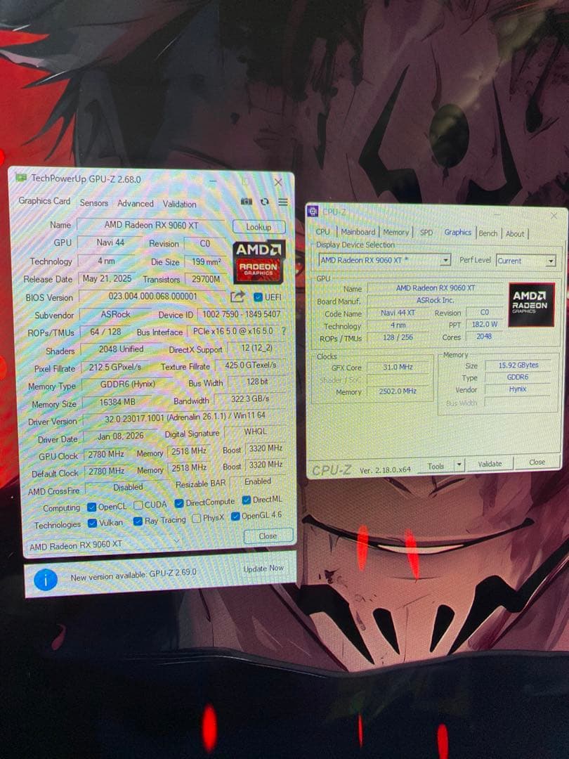 i*d様 Asrock steel legend wifi 9060xt 16g