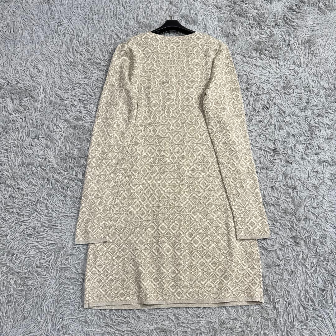 新品✨マックスマーラ カシミヤシルクニットワンピース ジャカード 総柄 XL