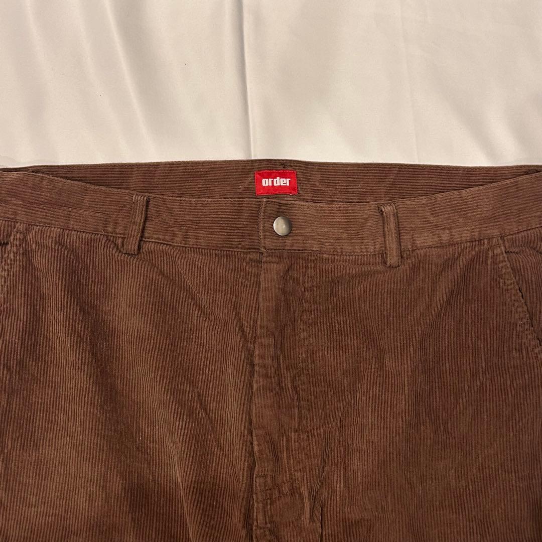 パンツ order Loose corduroy pants \"BROWN\"