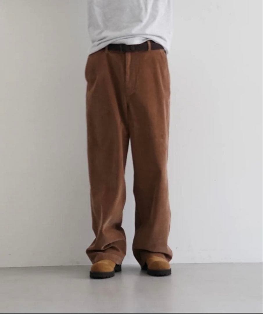パンツ order Loose corduroy pants \"BROWN\"