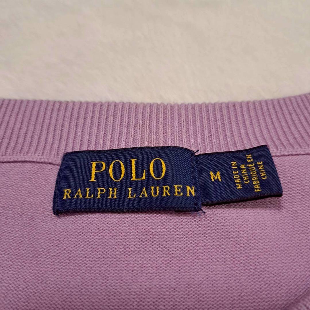 【POLO】カーディガンM ピンク ポニー刺繍定番きれいめ人気 羽織　万能