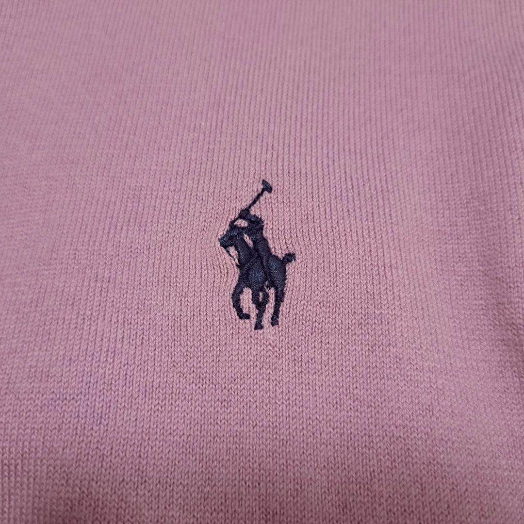 【POLO】カーディガンM ピンク ポニー刺繍定番きれいめ人気 羽織　万能