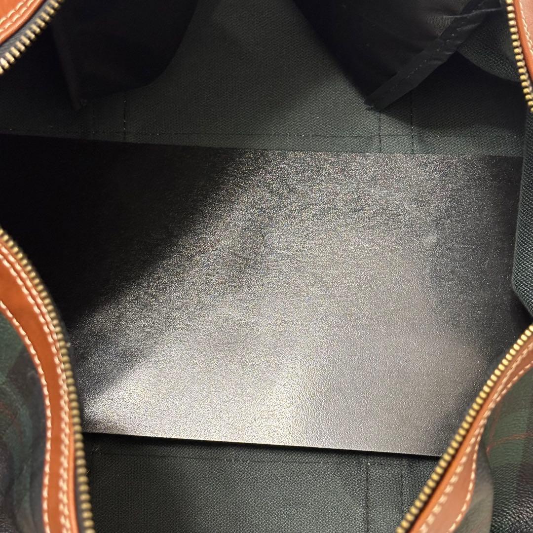 美品 ポロ マレット Polo mallet ボストンバッグ チェック グリーン