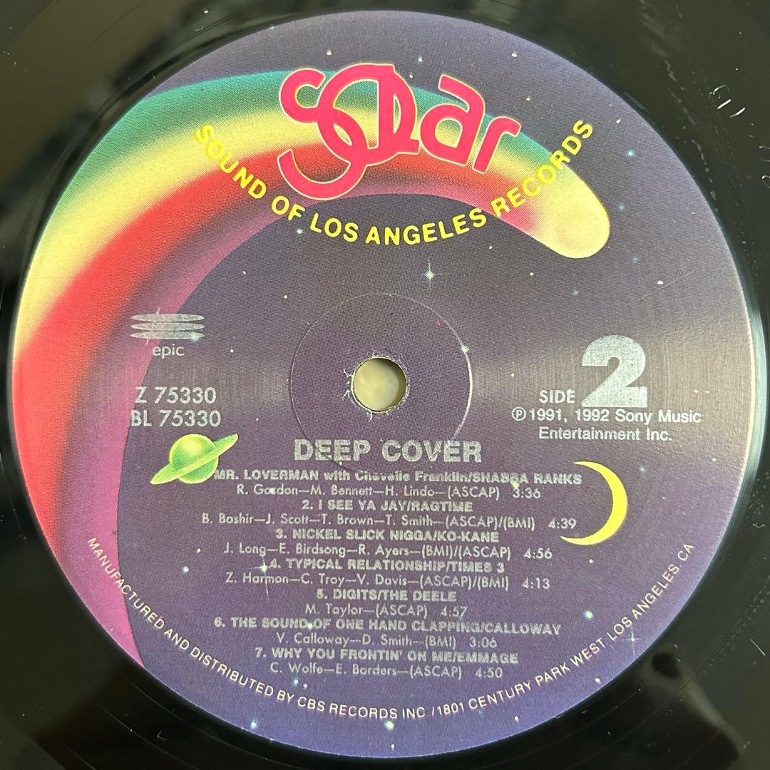 【状態良好】Deep Cover Soundtrack USオリジナル レコード