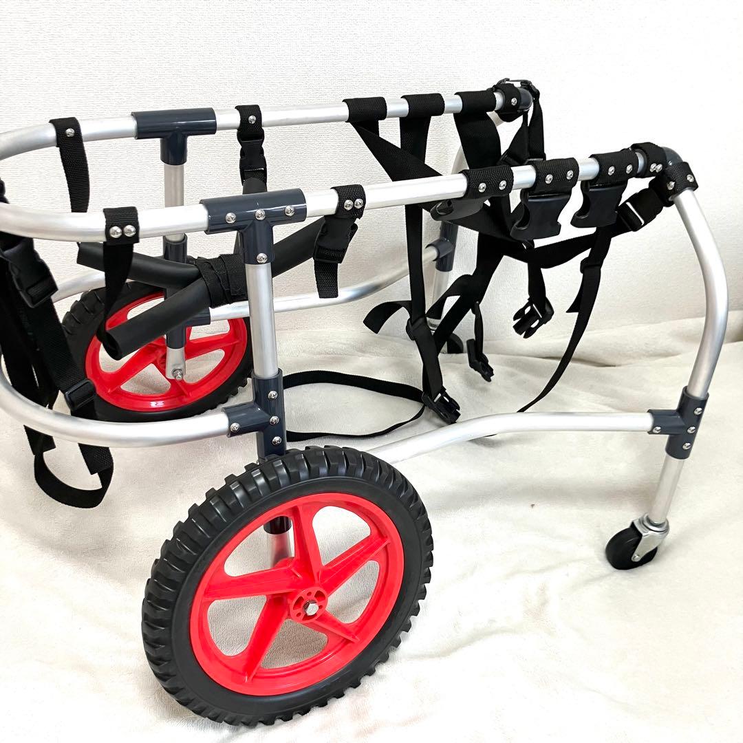 【美品】犬の歩行器 犬 ペット 車椅子 後肢 リハビリ 調整可能　犬用カート