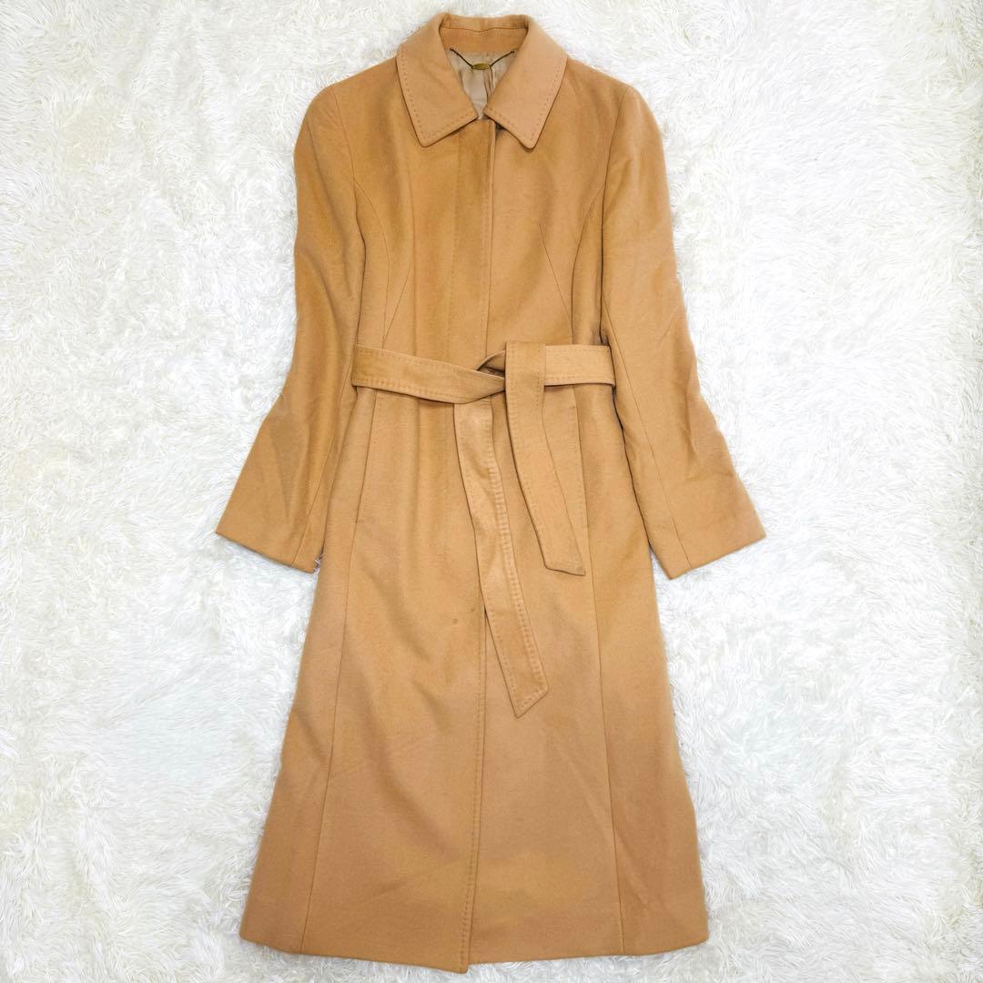 ef-de エフデ カシミヤ100 ベルテッド ロングコート