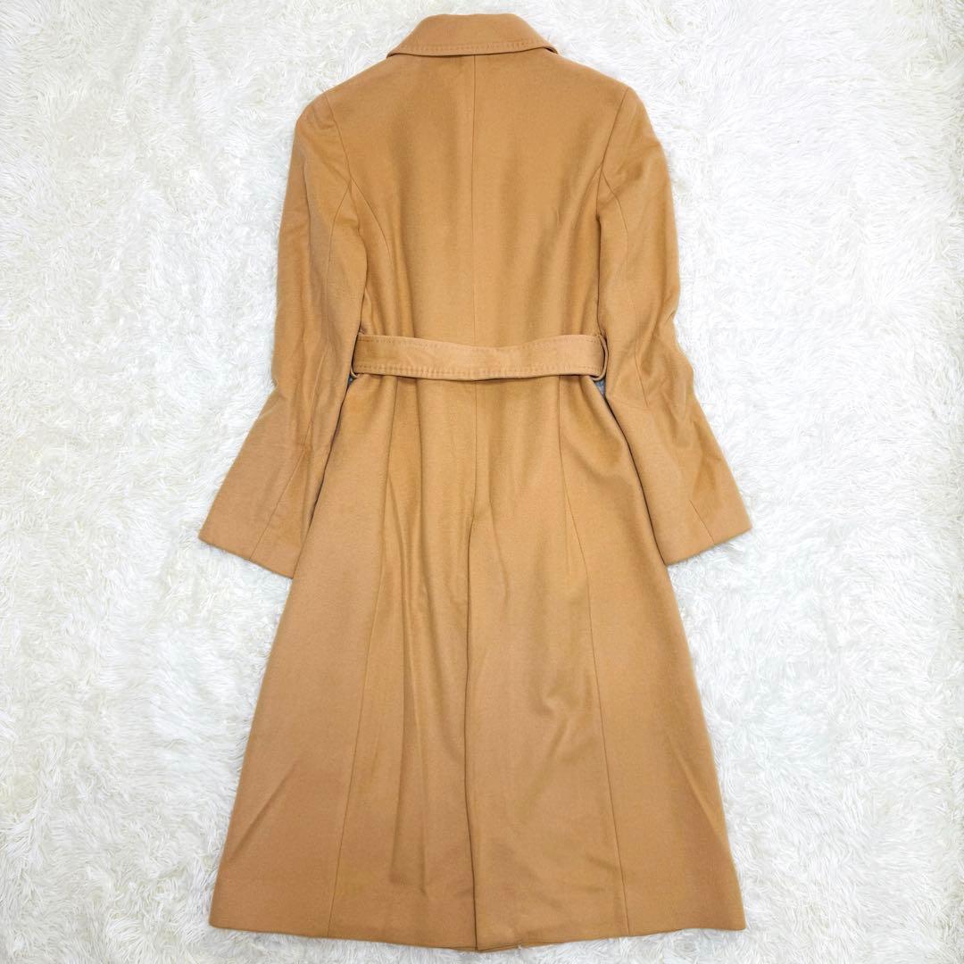 ef-de エフデ カシミヤ100 ベルテッド ロングコート