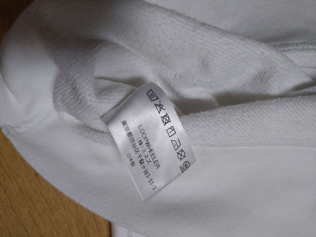 BEAMS別注 LOOPWHEELER BEAMS ホワイト Tシャツ XL