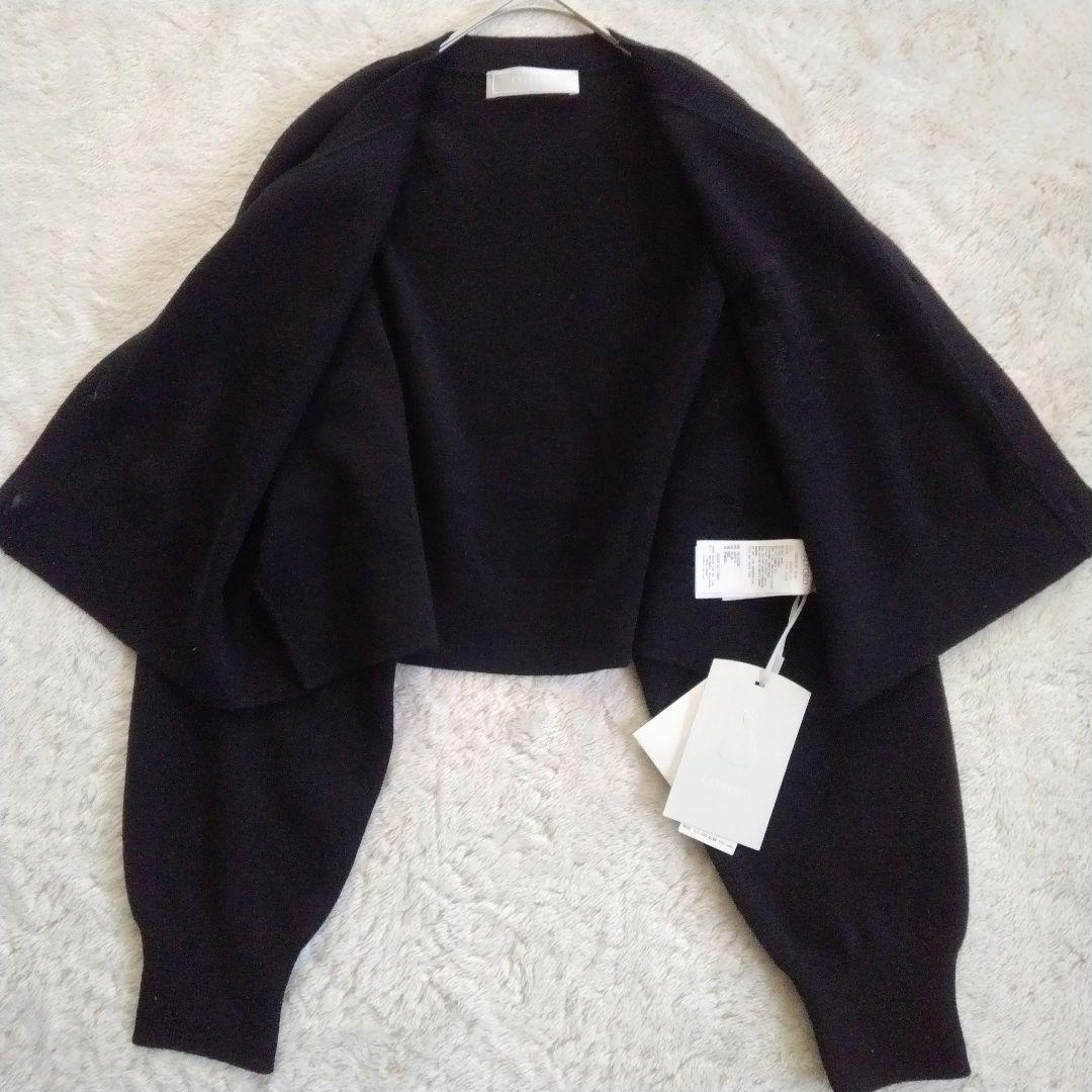 【セルフォード】未使用 タグ付き 24AW ビジュー ロゴ カーディガン 黒