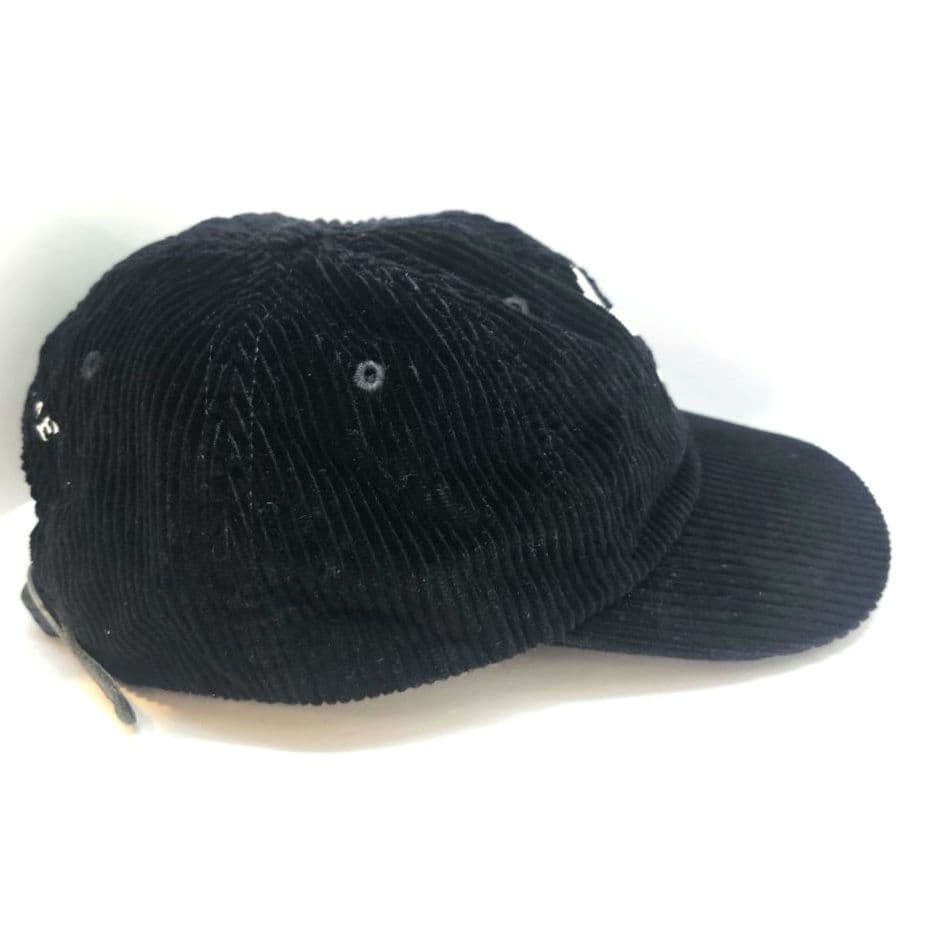 SUPREME 　シュプリーム　コーデュロイ キャップ 　Sロゴ　ブラック